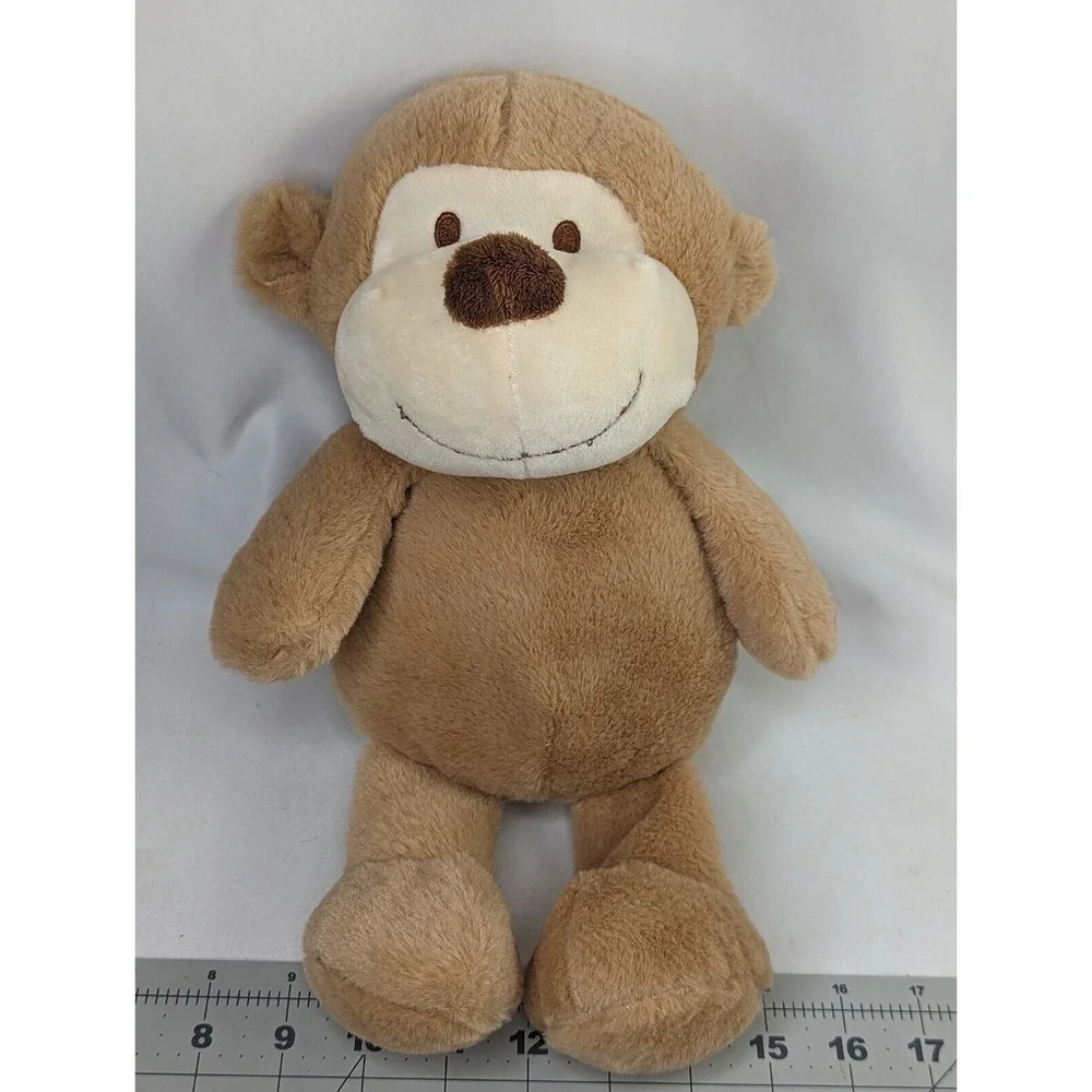 Kellytoy Brown Monkey Chimp Plush Rattle‎ 12 Inch 2018 Stuffed Animal Toy